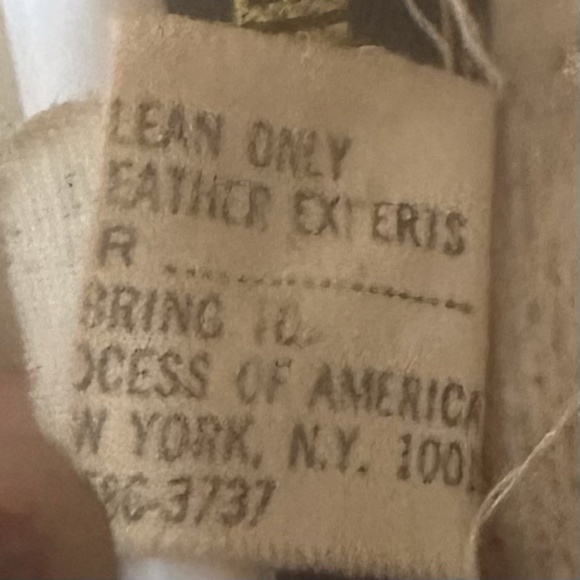 Vintage Leather Long Coat with Furry Collar by Northside Fashions Reddish-Brown - Picture 9 of 9